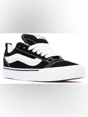 Vans Kids Black and White Low-Top Skate Sneakers